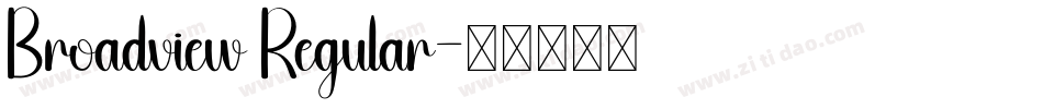 Broadview Regular字体转换